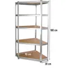 Regał narożny magazynowy metalowy 180 x 90 x 30 cm 5 półek Produktbild-Vorschau 4