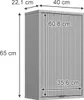 Armoire murale Vicco Eliza Gris 40x65cm avec 2 étagères, Voir les images du produit 3