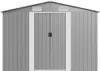 vidaXL Capanno da giardino 257x489x181 cm metallo grigio Anteprima dell’immagine prodotto 6