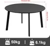 EUGAD Beistelltisch rund, Gartentisch φ70xH40 cm, Schwarz, Produktbild-Vorschau 3