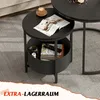 Couchtisch 2er‑Satztisch rund mit Stauraum, Beistelltisch Produktbild-Vorschau 3