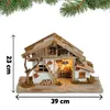 Presepe grande in vero legno con illuminazione in 39 x 23 x Anteprima dell’immagine prodotto 2