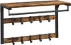 Songmics Wandgarderobe mit Ablage 80cm Vintagebraun-Schwarz Produktbild-Vorschau 1