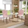 Lot de 2 chaises de salle à manger rembourrées en velours, Voir les images du produit 2