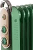Close-up of a green oil-filled radiator with beige control panel. Náhled obrázku produktu