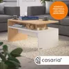 CASARIA Couchtisch mit Stauraum Weiß Eiche Produktbild-Vorschau 2