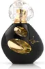 A black perfume bottle with gold accents and a clear cap, presented on a white background. Podgląd zdjęcia produktu