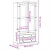 vidaXL gablota Corona 99x43x187 cm lite drewno sosnowe Podgląd zdjęcia produktu 8
