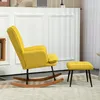 HOMCOM Schaukelstuhl Schwingsessel mit Hocker Relaxsessel Produktbild-Vorschau 7