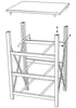 Regal mit 3 Schubladen, 85 x 35 x 34 cm, klappbar, WENKO Produktbild-Vorschau 6