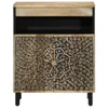 A front view of a wooden cabinet with intricate carvings on its doors, set against a white background. Náhľad obrázku produktu
