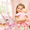 Malplay Puppenwagen Klappbarer leicht Rosa Kinderwagen Produktbild-Vorschau 8