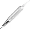 A silver electric nail file with a white cord, isolated on a white background. Náhled obrázku produktu