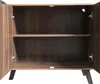 An open cabinet with two shelves, showing the interior of a piece of furniture. Produktbild-Vorschau