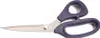 A pair of purple and silver professional scissors on a white background. Produktbild-Vorschau