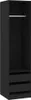 An empty black wardrobe with a hanging rod and drawers. Anteprima dell’immagine prodotto