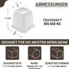 JustValue Möbelerhöher – 6er-Set – 13 cm Erhöhung – Max. Produktbild-Vorschau 6