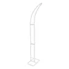 A white metal stand with a curved top, designed for wedding decorations. Náhled obrázku produktu