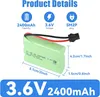 Akumulator Ni-MH AA 3,6 V 2400 mAh z kablem ładującym USB i Podgląd zdjęcia produktu 9