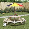 vidaXL Picknicktisch mit Bänken für 6 Kinder Sechseckig Produktbild-Vorschau 3