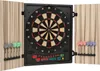 A dartboard with darts and electronic scoring. Produktbild-Vorschau