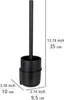 WENKO Turbo-Loc WC-Garnitur Carpino in Schwarz 9,5 x 35 x Produktbild-Vorschau 5