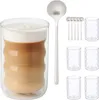 Relaxdays Latte Macchiato Gläser, 6er Set, Löffel, Produktbild-Vorschau 1