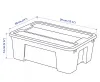SAMLA Ikea Box mit Deckel, transparent, 39x28x14 cm/11 l Produktbild-Vorschau 2