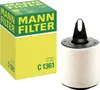 MANN Luftfilter für BMW 1er 3er X1 E81 E82 E87 E88 E90 E91 Produktbild-Vorschau 3