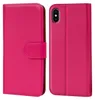 A pink flip case for a smartphone is shown open and closed. Produktbild-Vorschau