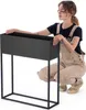 KADAX Ampio portafiori con vaso 60x70 cm, acciaio, nero Anteprima dell’immagine prodotto 9