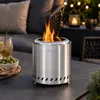 BBQ-Toro Edelstahl Feuerstelle raucharm, Silber, Ø 22 x (H) Produktbild-Vorschau 2