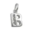 Anhänger 8x7mm Buchstabe B glänzend mit Zirkonias Silber Produktbild-Vorschau 1