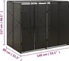 vidaXL Mülltonnenbox für 2 Tonnen Schwarz 140x80x117 cm Produktbild-Vorschau 6