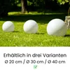 LUMILED Stein Kugelleuchte Außen 30cm Außenkugelleuchte Produktbild-Vorschau 8