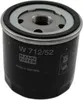 A black oil filter with white and silver accents, set against a white background. Produktbild-Vorschau