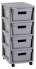 Rollregal CURVER Infinity 4 x 11L hellgrau auf Rollen Productafbeelding-voorbeeld