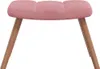vidaXL Houpací křeslo se stoličkou Velvet Pink Náhled obrázku produktu 4