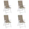 vidaXL Coussin pour chaise de jardin à haut dossier 4pcs Voir les images du produit 4