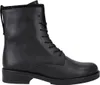 A black leather boot on a white background. Produktbild-Vorschau