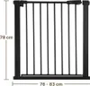 Zayno® Türschutzgitter Breite 76 bis 83 cm in Schwarz Matt Produktbild-Vorschau 4
