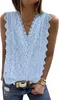 ASKSA Damen Ärmellos Bluse Spitze T-Shirt Elegant Produktbild-Vorschau 1