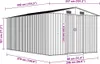 vidaXL Casetta da giardino 257x392x181 cm in metallo Anteprima dell’immagine prodotto 6