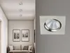 LED Einbaustrahler Decke eckig schwenkbar dimmbar Nickel Produktbild-Vorschau 1