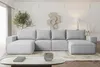 Wohnlandschaft U-Form ESTELLE mit Schlaffunktion Stoff Produktbild-Vorschau 2