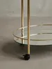 Design Servierwagen Gold 67x79 cm Mobile Mini Bar, Produktbild-Vorschau 6