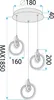 Lampadario A Sospensione Toolight Lhj093-3Cp Gold Anteprima dell’immagine prodotto 7