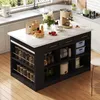 Flieks Ilot de cuisine avec table de repas extensible Voir les images du produit 3