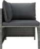 vidaXL 5-tlg. Garten-Sofagarnitur mit Auflagen Grau Poly Produktbild-Vorschau 4
