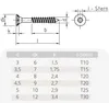Spaanplaatschroef 3,0 x 45 mm 1000 stuks met I-Stern Productafbeelding-voorbeeld 2